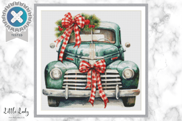 Christmas Truck Cross Stitch Pattern PDF