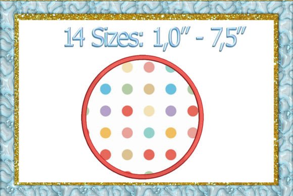 Circle Applique Embroidery Design
