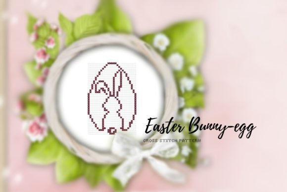 Easter Bunny Egg. Cross Stitch Pattern