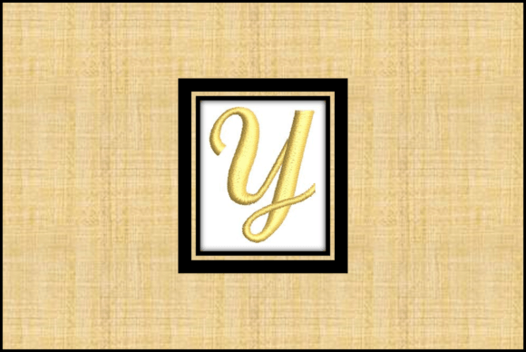 Gold Font-Y Embroidery Design